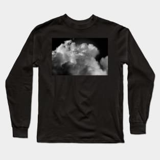 Clouds 7 In Black and White Long Sleeve T-Shirt